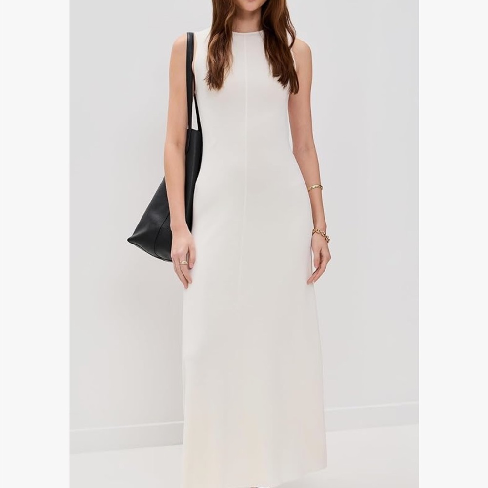 SOLID & STRIPED lucerne Cream Sheath Maxi Dress